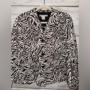 Requirements Cotton Zebra Print Jacket